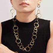 18K Gold-Plated Chain Link Statement Necklace | Necklaces Daverri Fashions