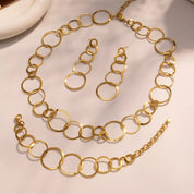 18K Gold-Plated Chain Link Statement Necklace | Necklaces Daverri Fashions