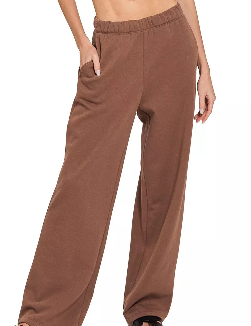 Zenana Fleece Sweatpant with Pockets | Daverri Fashions