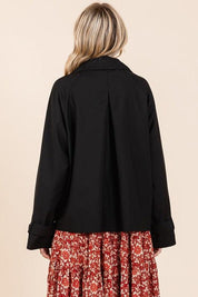 Mittoshop Double Breasted Long Sleeve Trench Coat Jacket | Coats Daverri Fashions