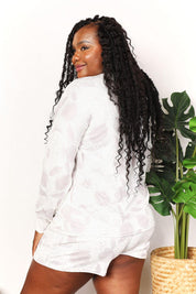 Double Take Floral Long Sleeve Top and Shorts Loungewear Set | Outfit Sets Daverri Fashions