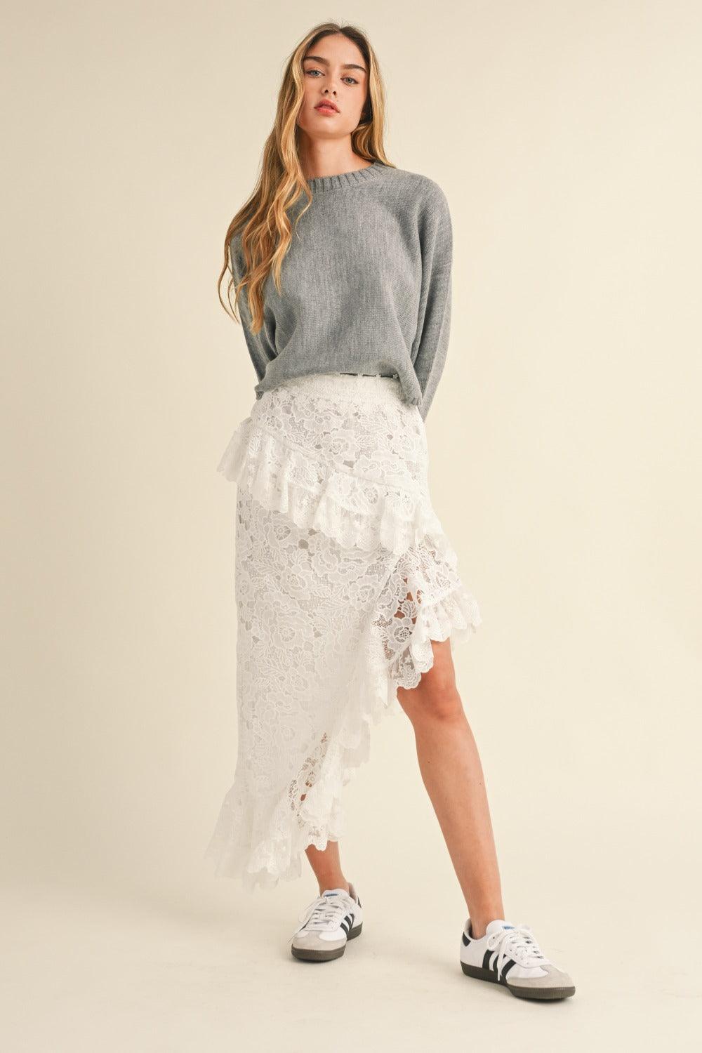 Mable Round Neck Dolman Sleeve Cropped Sweater | Sweaters Daverri Fashions