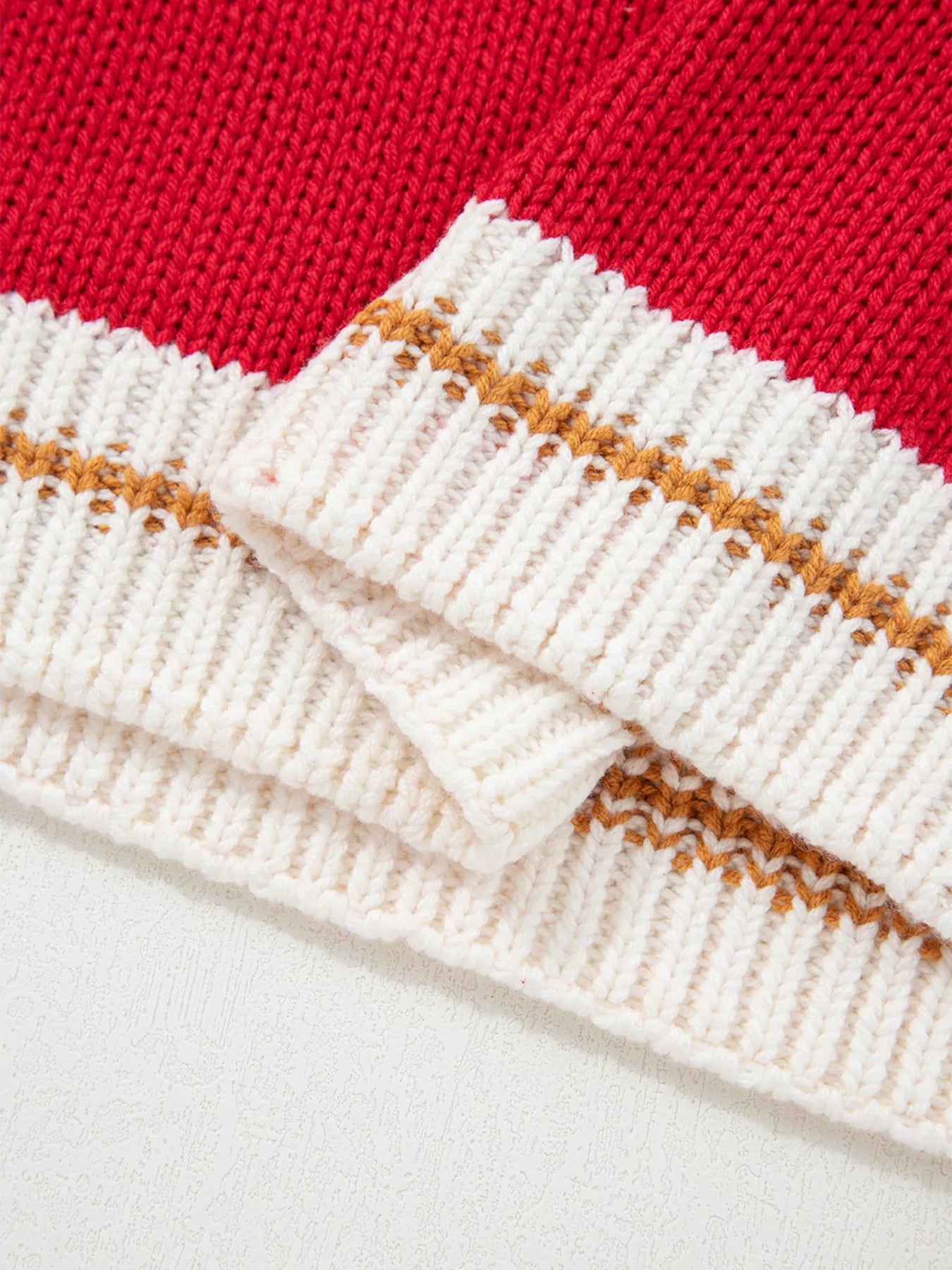 MERRY Contrast Edge Drop Shoulder Christmas Sweater | Sweaters Daverri Fashions