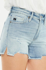 Kancan High Rise Side Slit Denim Shorts | Denim Shorts Daverri Fashions