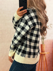 Plaid Button-Down Cardigan | Cardigans Daverri Fashions