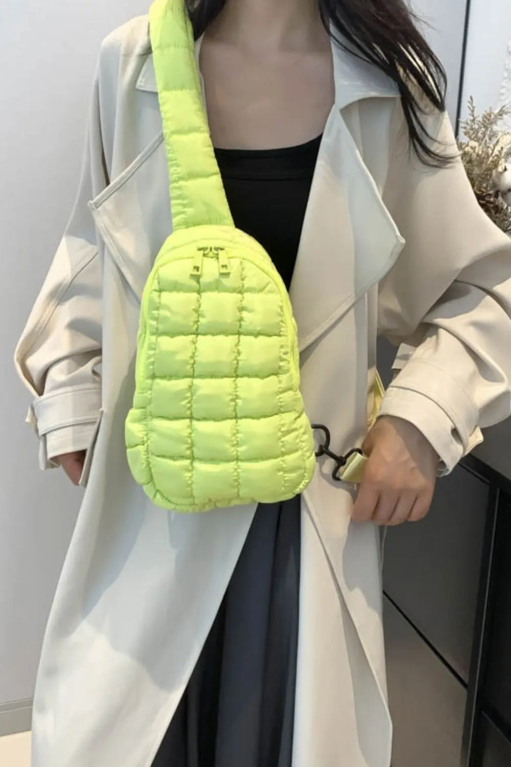 Quilted Nylon Crossbody Bag | Cross Body Bags Daverri Fashions