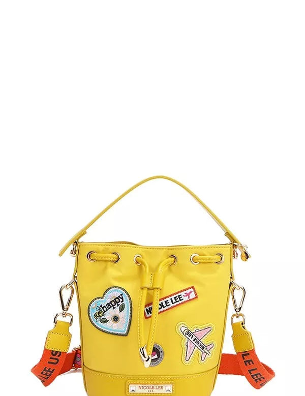 YELLOW One Size Color Patch Bucket Bag | Handbags Daverri Fashions