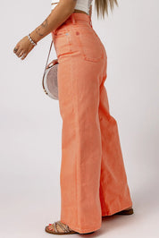 Wide Leg High Waist Jeans | Jeans Daverri Fashions