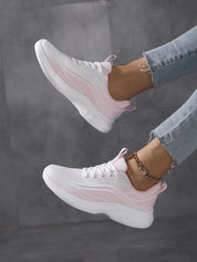 Gradient Lace Up Mesh Breathable Athletic Sneakers | Sneakers Daverri Fashions