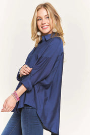 ADORA Button Down Linen Shirt | Daverri Fashions