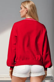 Double Take Full Size Nutcracker Sequin Bow Decor Cardigan | Cardigans Daverri Fashions