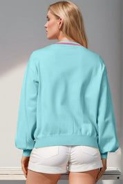 Double Take Full Size Nutcracker Sequin Bow Decor Cardigan | Cardigans Daverri Fashions