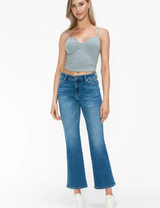 Medium bytos Full Size Cat's Whiskers Mid Rise Ankle Jeans | Jeans Daverri Fashions