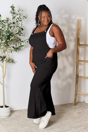 Double Take Full Size Wide Strap Overall with Pockets | Overalls Daverri Fashions