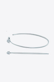 Adored 925 Sterling Silver Moissanite Hoop Earrings | Sterling Silver Earrings Daverri Fashions