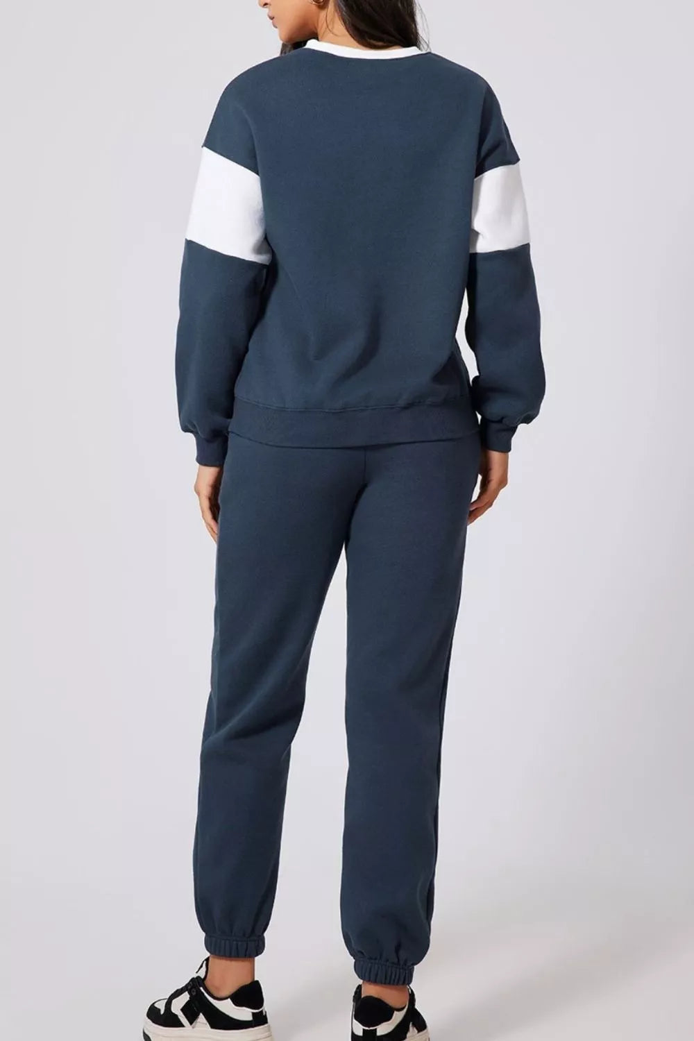 Drop Shoulder Loose Sweatshirt and Joggers Active Set | Loungewear sets Daverri Fashions