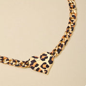 Leopard Heart Chain Necklace | Necklaces Daverri Fashions