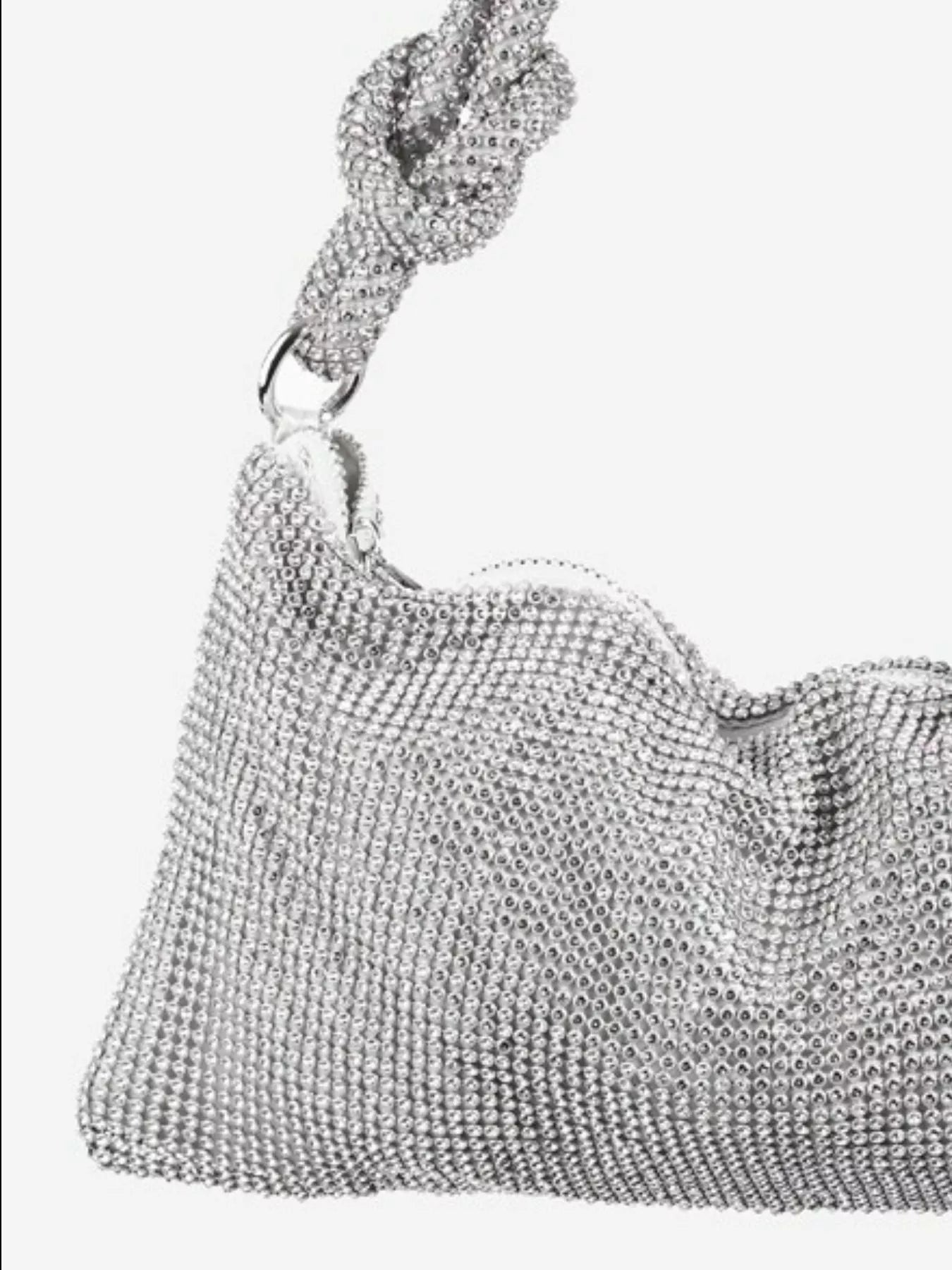 Fame Rhinestone Studded Hobo Bag | Hobo Bags Daverri Fashions
