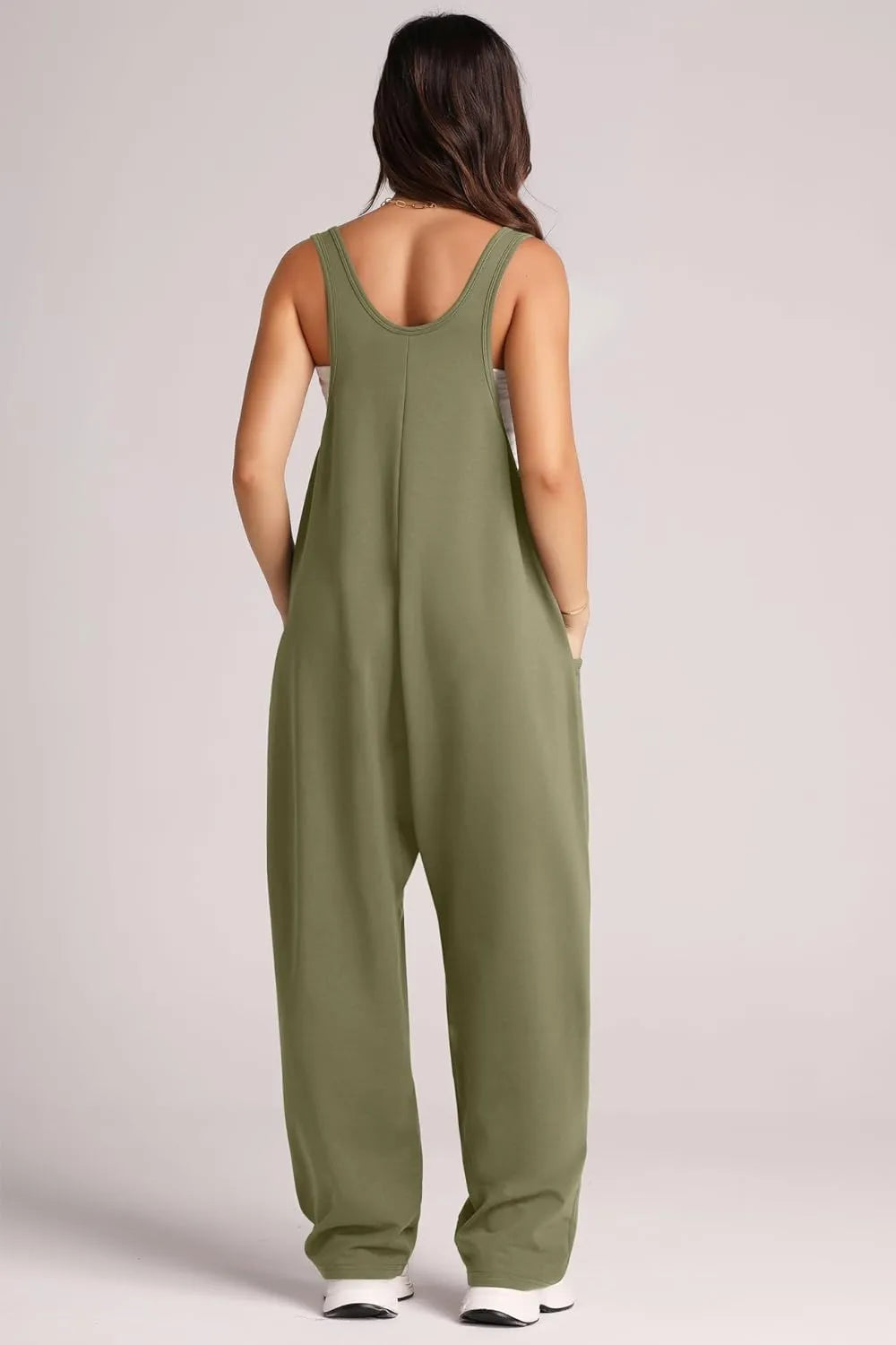 Lovelet Wide Strap Jumpsuit with Pockets | Overalls Daverri Fashions