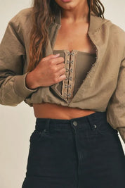 MABLE Long Sleeve Two Way Jacket | Daverri Fashions