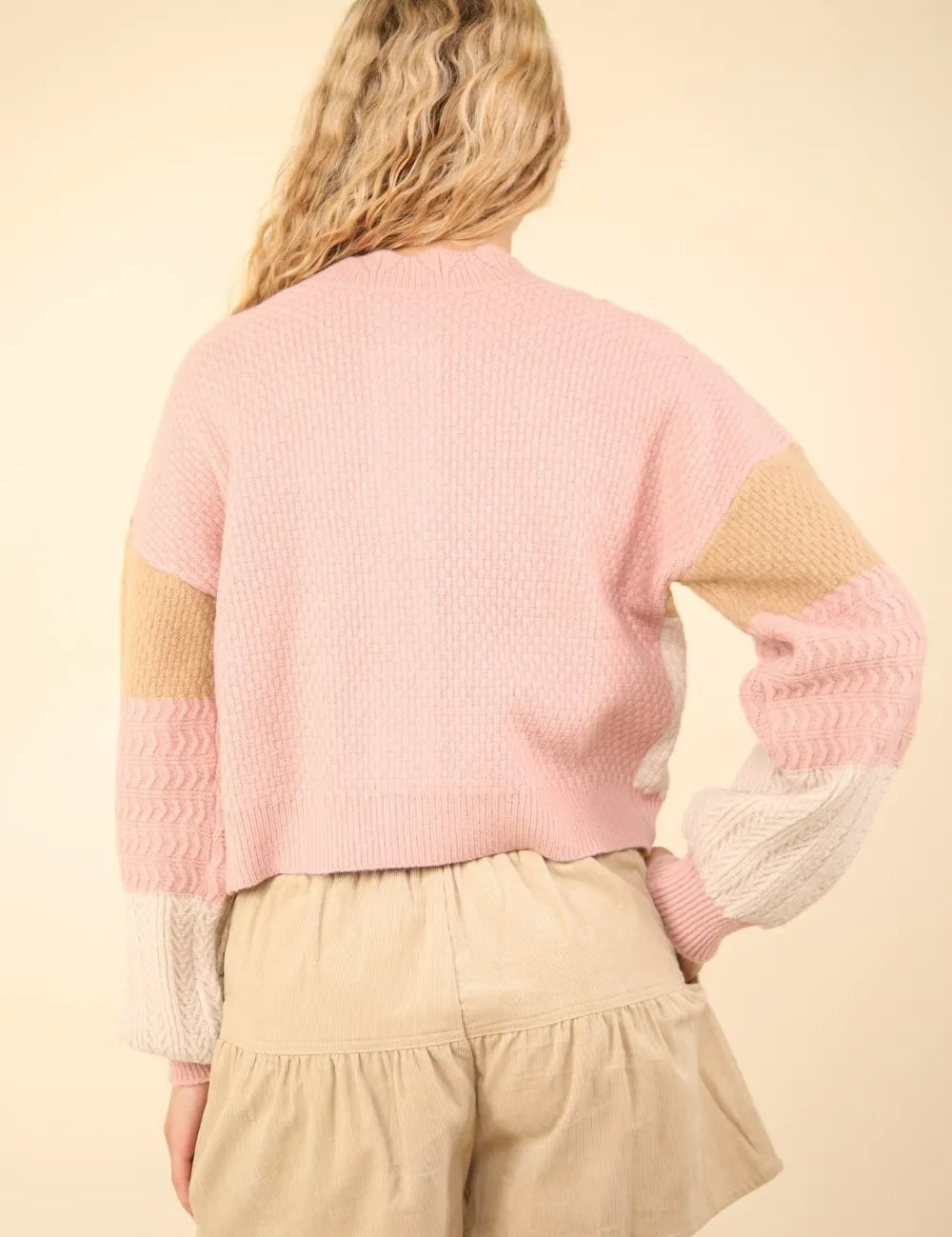 VERY J Color Block Button Down Textured Sweater Cardigan | Sweaters Daverri Fashions