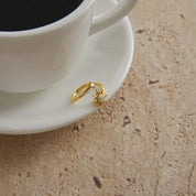 18K Gold-Plated Zircon Sun Bypass Ring | Rings Daverri Fashions