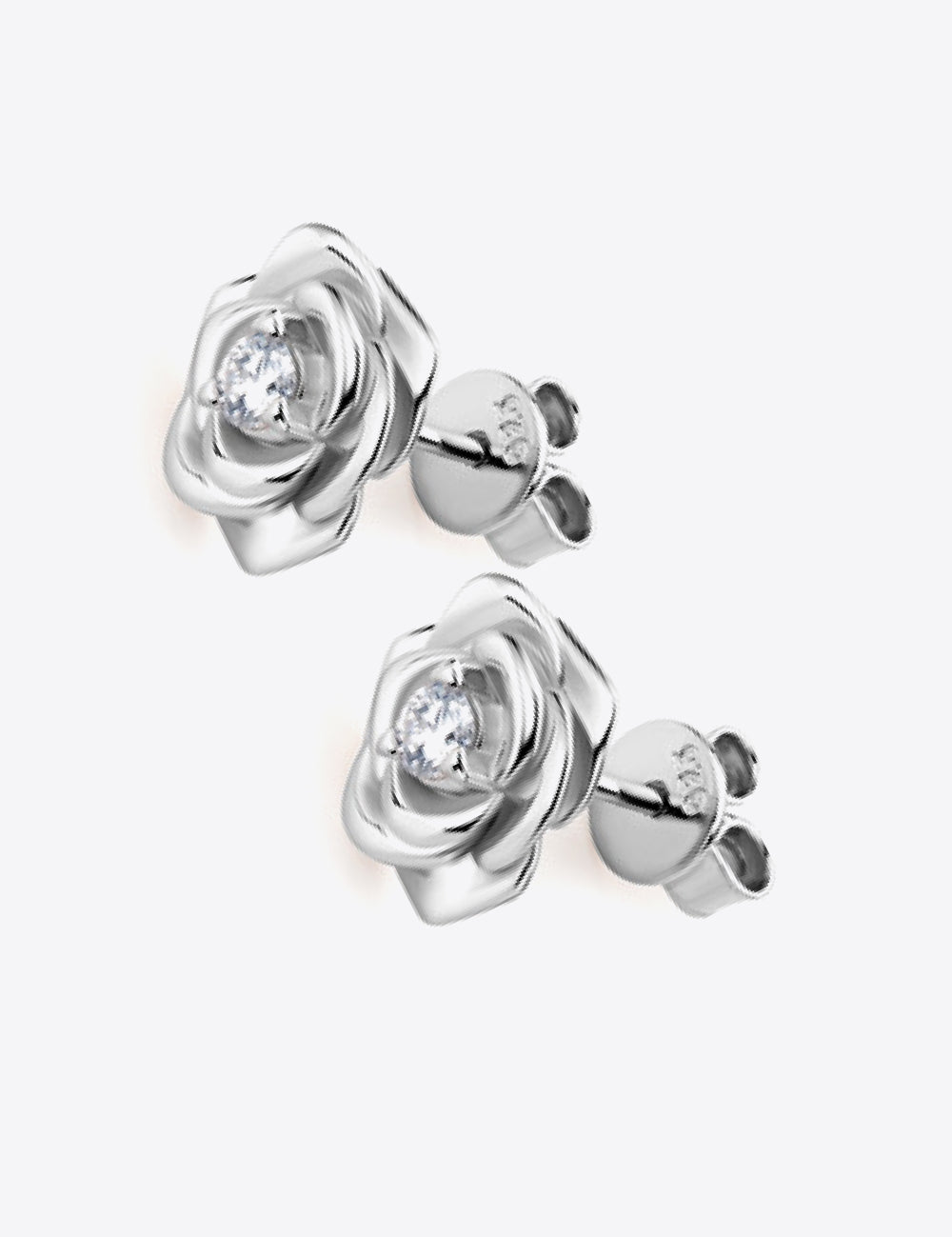 Silver One Size Adored Moissanite Flower 925 Sterling Silver Earrings | Silver Earrings Daverri Fashions