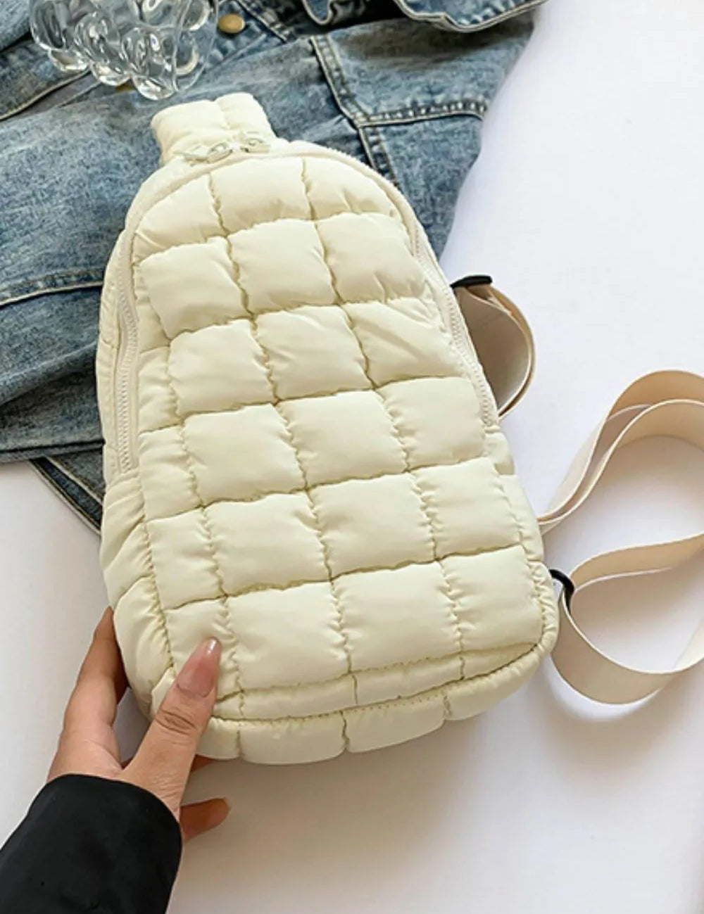 Quilted Nylon Crossbody Bag | Cross Body Bags Daverri Fashions