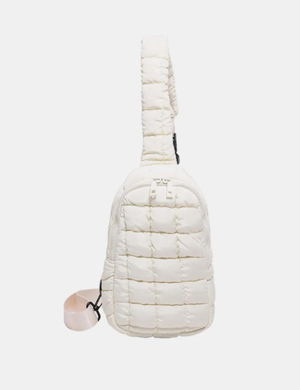 Ivory One Size Quilted Nylon Crossbody Bag | Cross Body Bags Daverri Fashions
