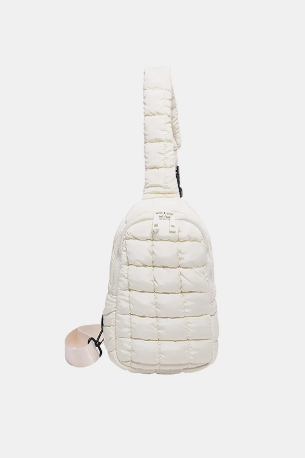 Ivory One Size Quilted Nylon Crossbody Bag | Cross Body Bags Daverri Fashions
