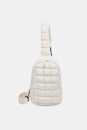 Ivory One Size Quilted Nylon Crossbody Bag | Cross Body Bags Daverri Fashions