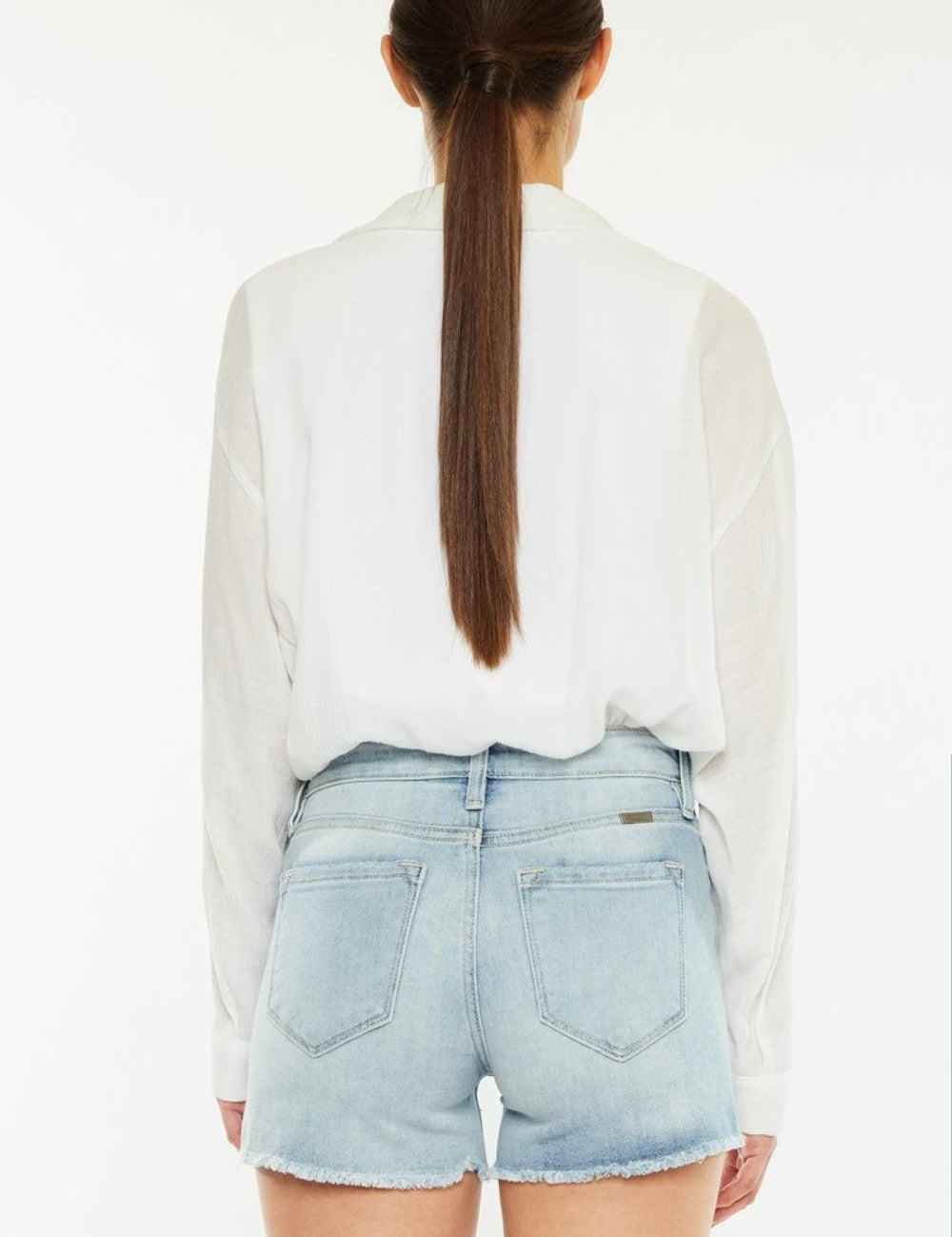 Kancan High Rise Side Slit Denim Shorts | Denim Shorts Daverri Fashions