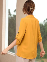 Collared Neck Half Sleeve Blouse | Blouses Daverri Fashions