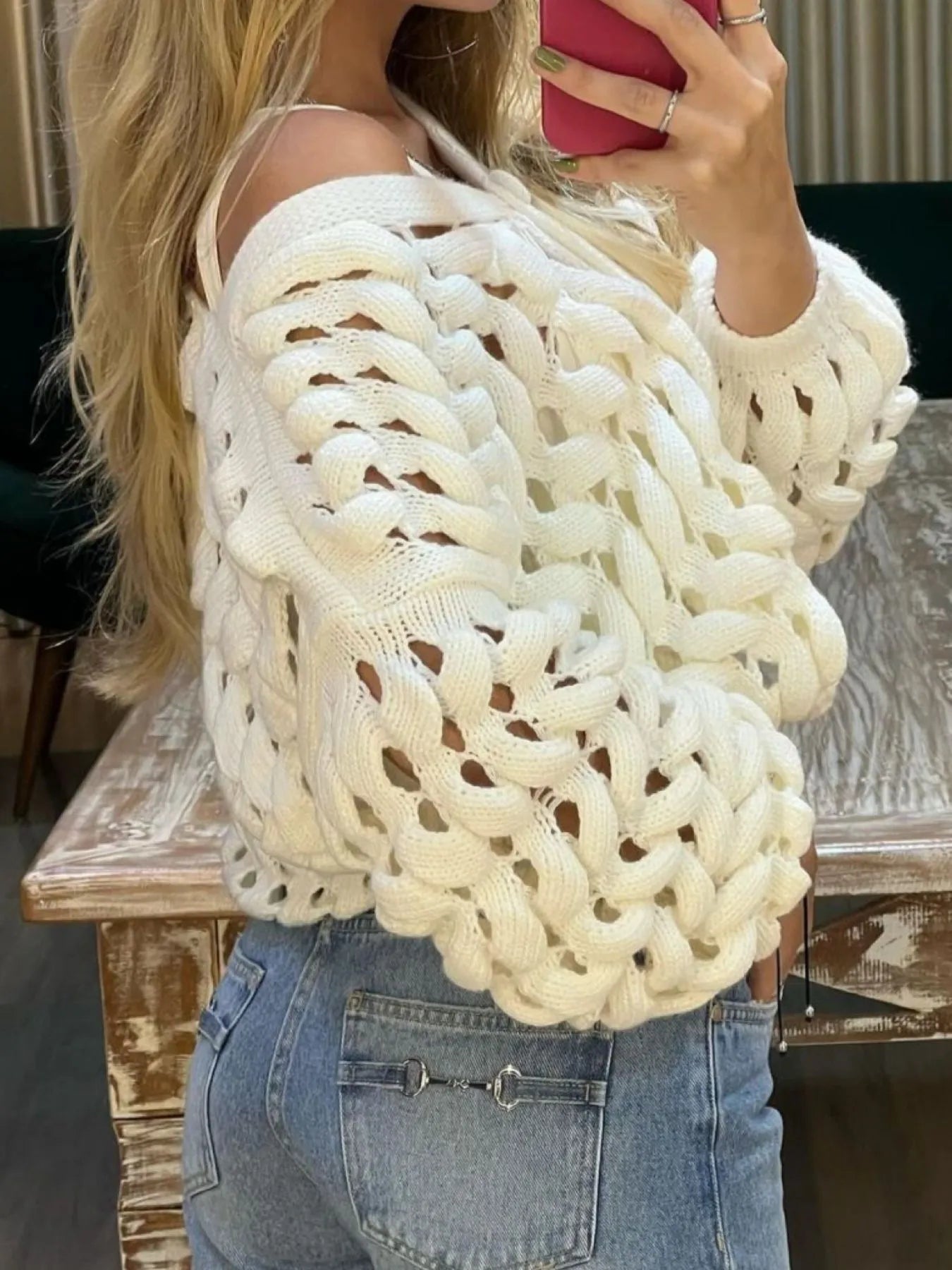 Crochet Button Up Cardigan | Cardigans Daverri Fashions