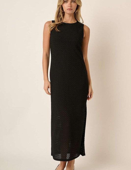 Mittoshop Side Slit Round Neck Sleeveless Dress | Daverri Fashions
