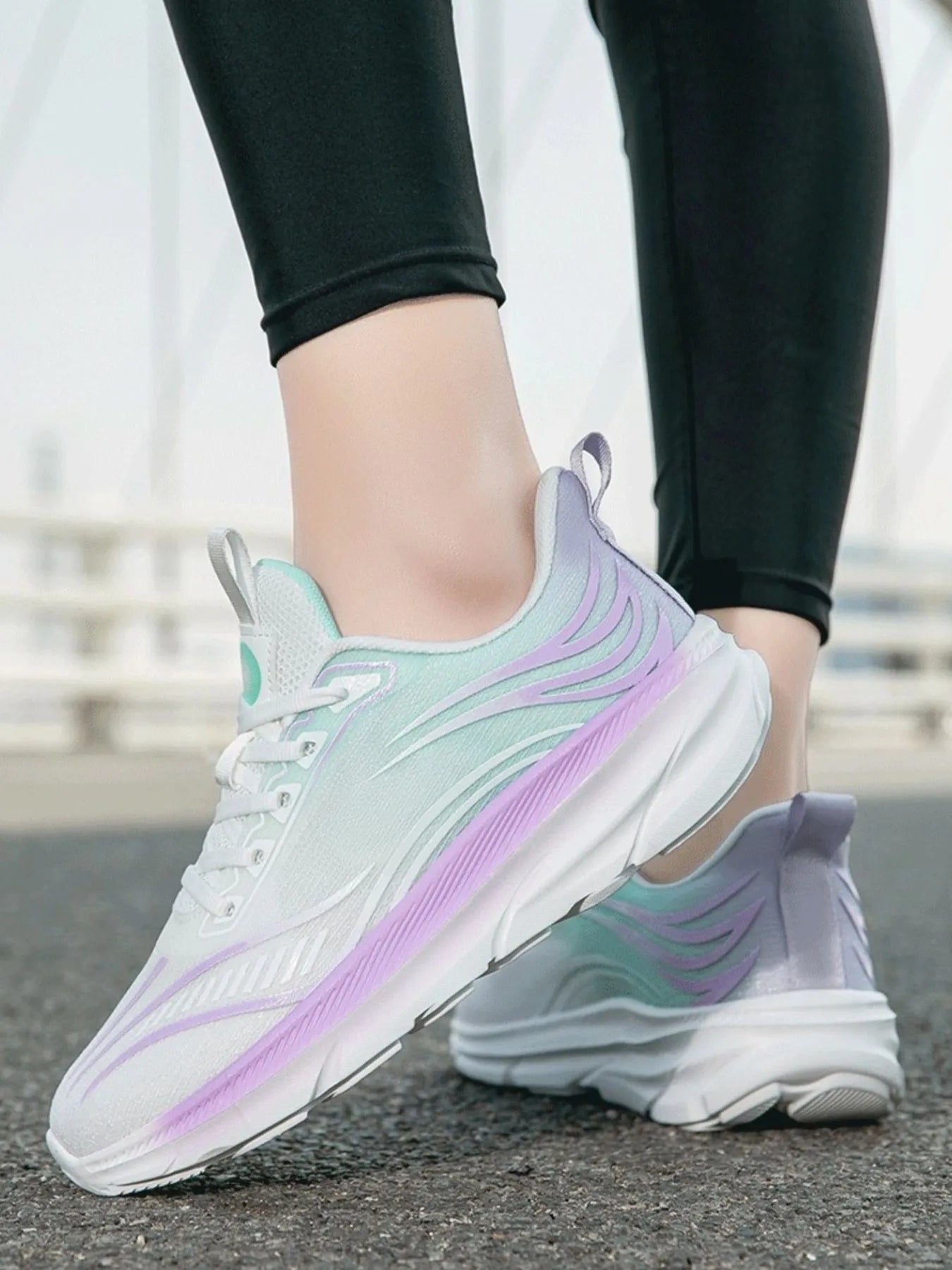 Gradient Colorful Breathable Athletic Sneakers | Sneakers Daverri Fashions