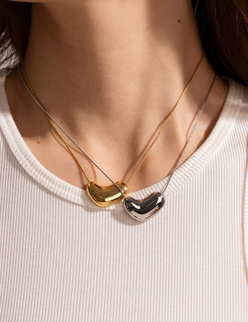 Heart Shape Pendant Necklace | Necklaces Daverri Fashions