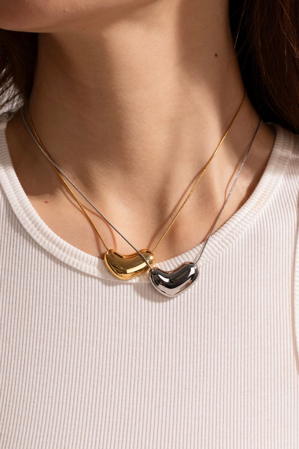 Heart Shape Pendant Necklace | Necklaces Daverri Fashions