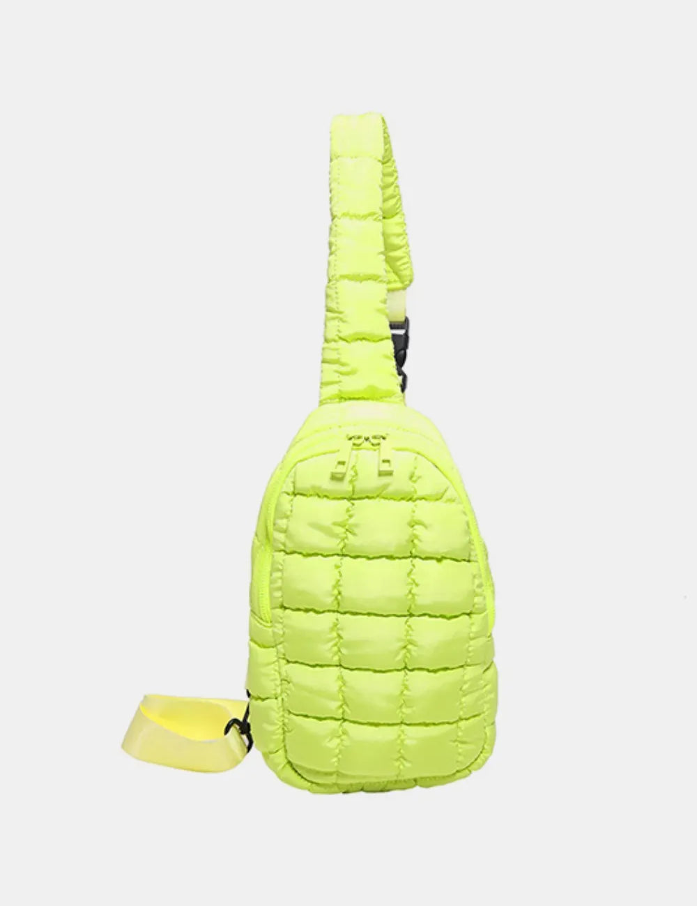 Yellow Green One Size Quilted Nylon Crossbody Bag | Cross Body Bags Daverri Fashions