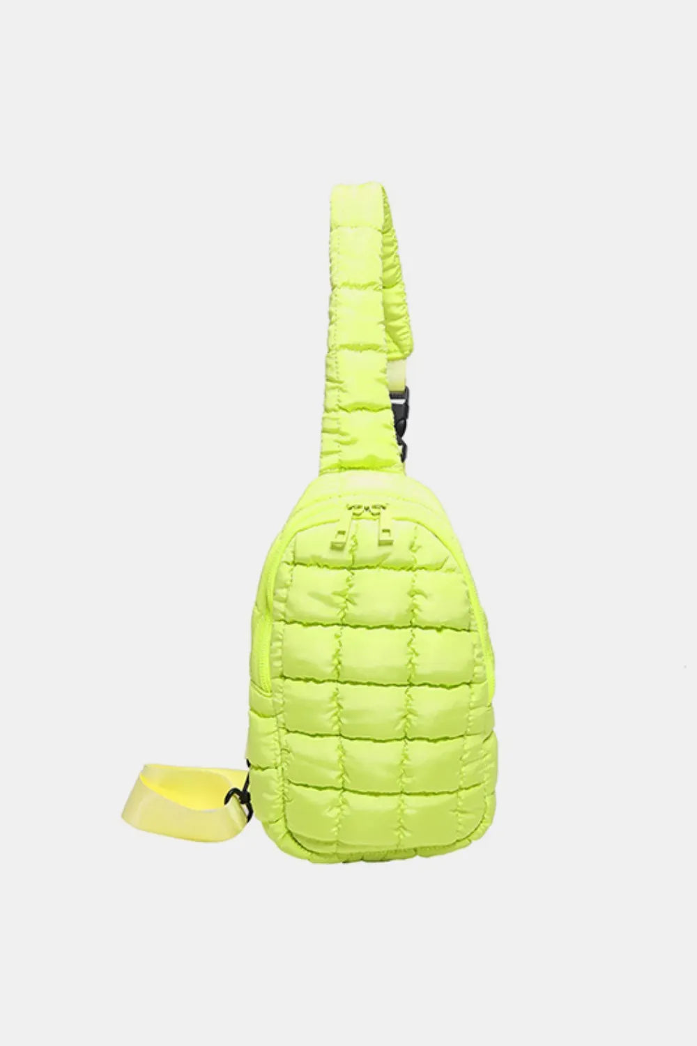 Yellow Green One Size Quilted Nylon Crossbody Bag | Cross Body Bags Daverri Fashions