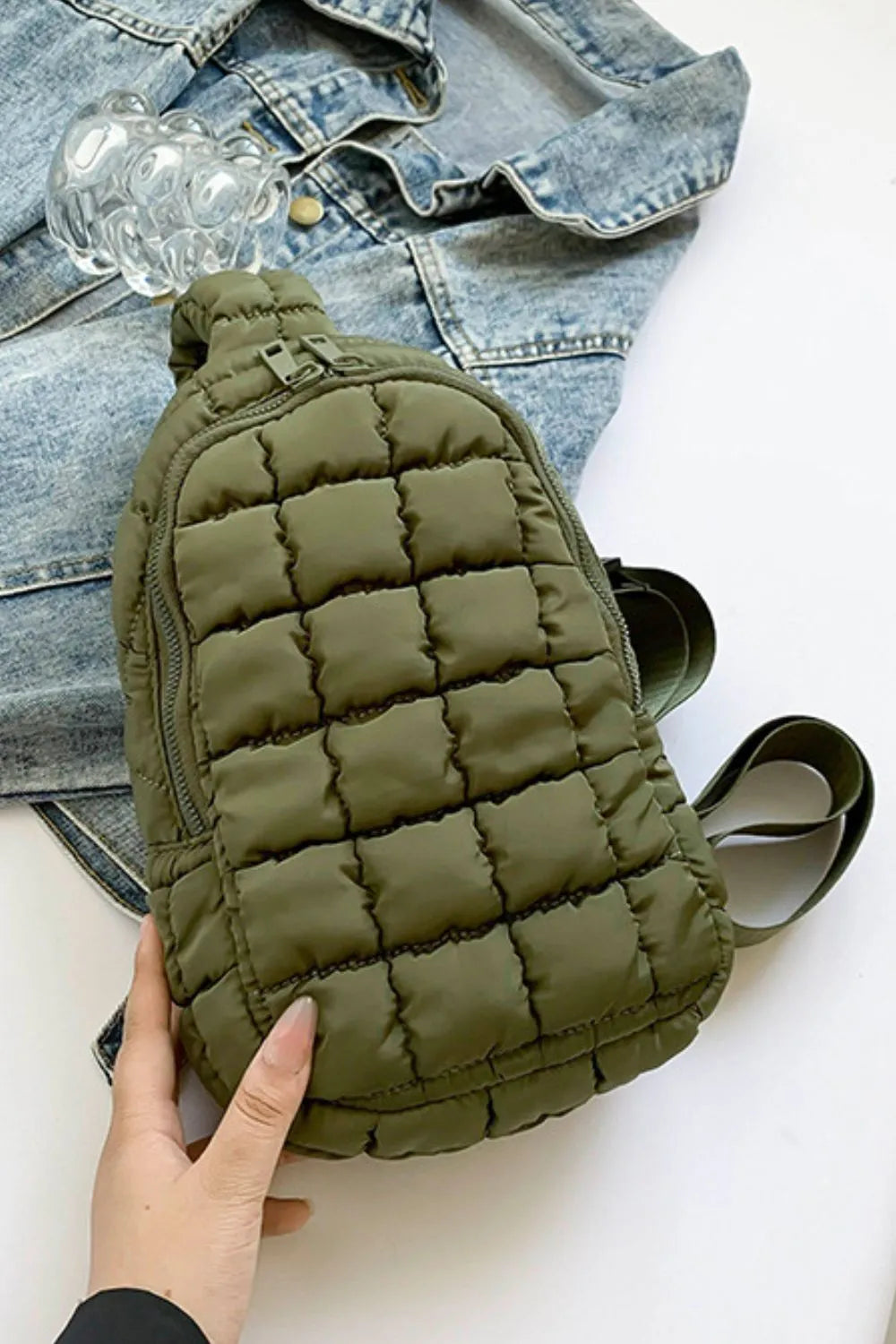 Quilted Nylon Crossbody Bag | Cross Body Bags Daverri Fashions