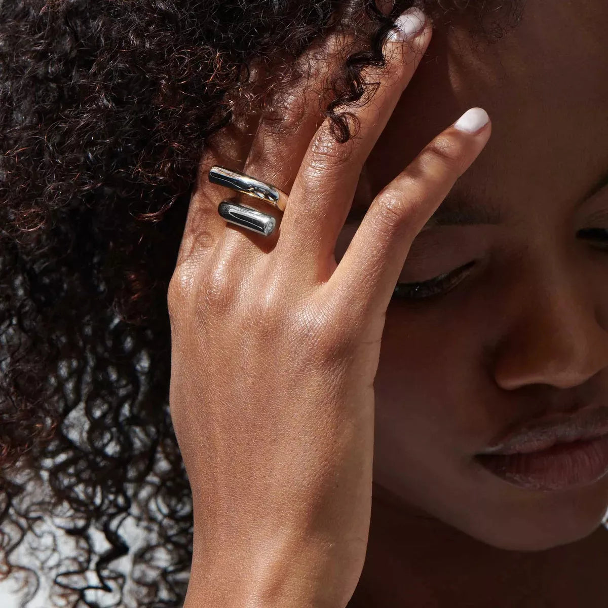 Stainless Steel Bypass Ring | Rings Daverri Fashions