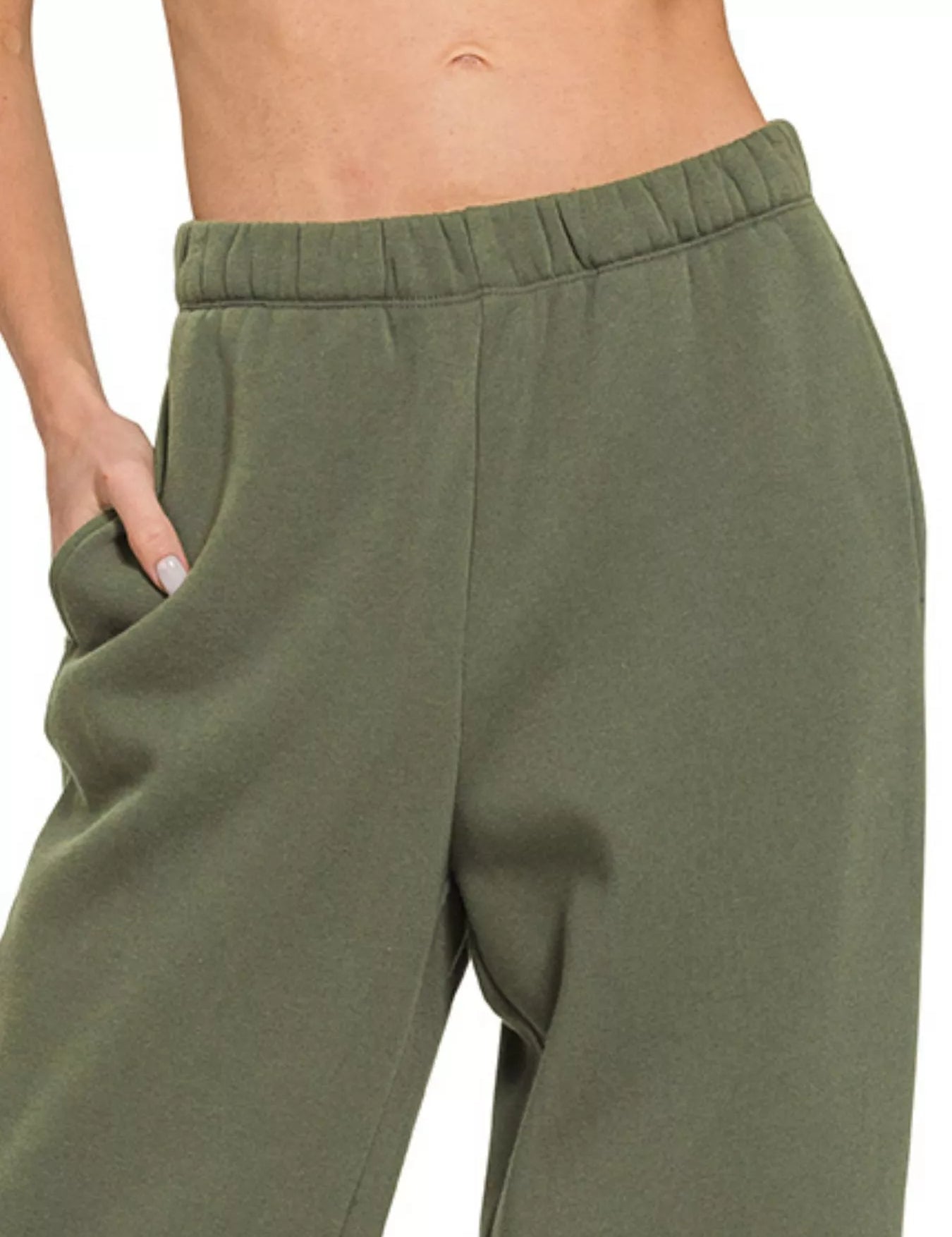 Zenana Fleece Sweatpant with Pockets | Daverri Fashions