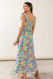BiBi Floral Ruffle Trim Smocked Cami Dress | Cami Dresses Daverri Fashions
