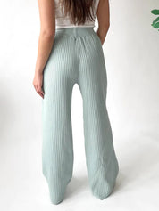 Ribbed Wide Leg Sweater Pants | Bottoms Daverri Fashions