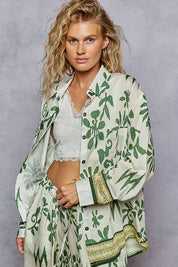 POL Button Down Floral Long Sleeve Shirt | Shirts Daverri Fashions