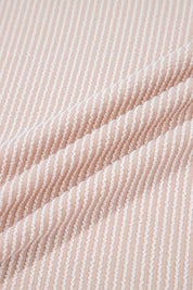 Leopard Trim Round Neck Ribbed T-Shirt | T-Shirts Daverri Fashions