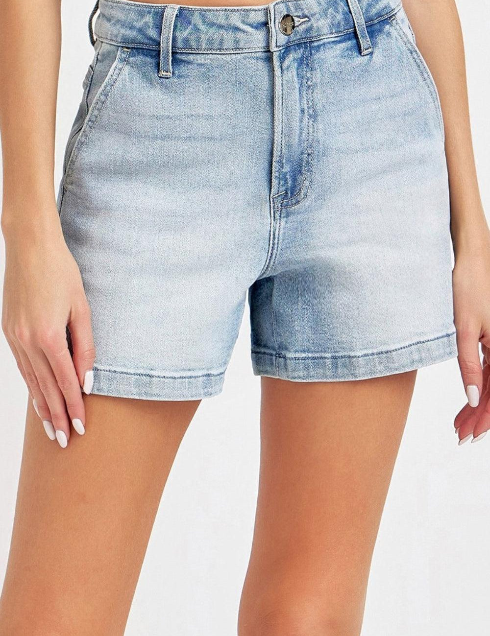 Light Risen Full Size High Rise Denim Shorts | Denim Shorts Daverri Fashions