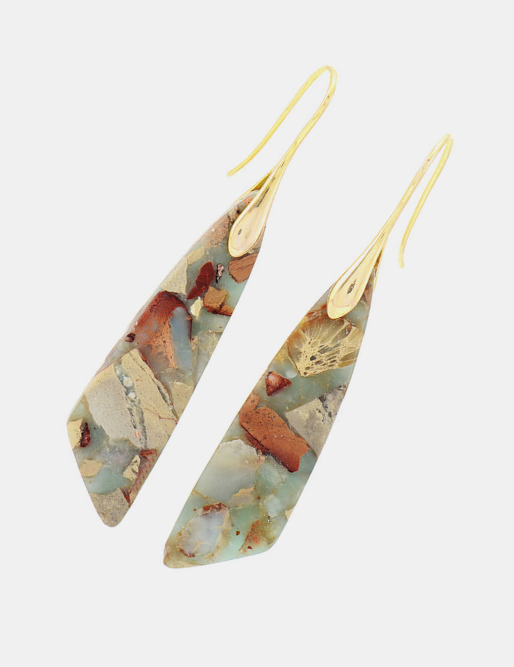 Handmade Natural Stone Dangle Earrings | Earrings Daverri Fashions