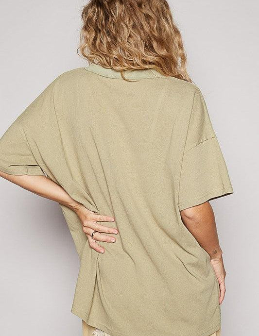 POL V-Neck Half Sleeve T-Shirt | T-Shirts Daverri Fashions